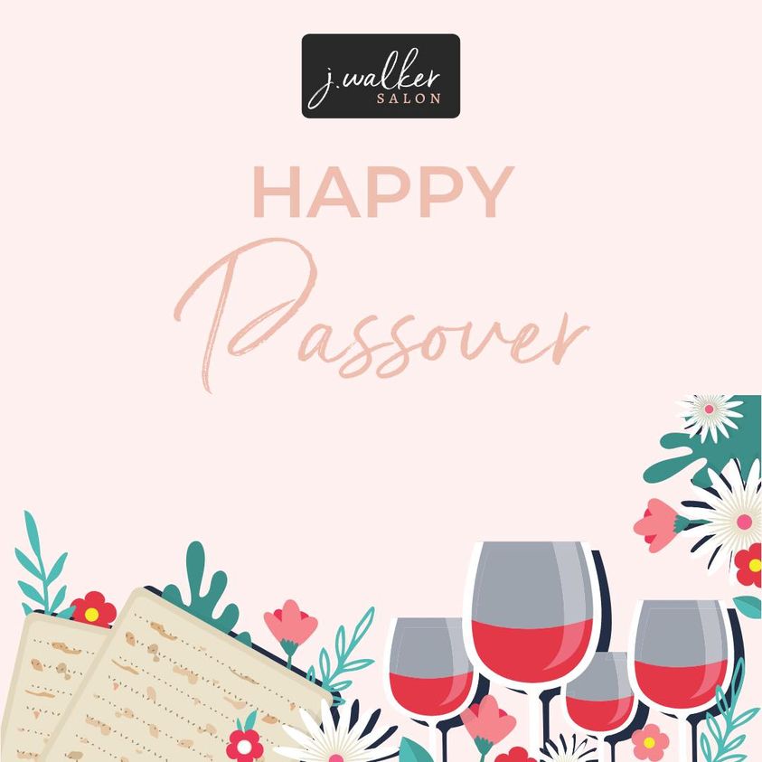 Happy Passover from #JWalkerSalon!

Wishing you all prosperity, joy, and peace this Passover.

#passover #pesach #kosher #jewish #seder #matzah #love #kosherfood #holiday #jewishholidays #happypassover