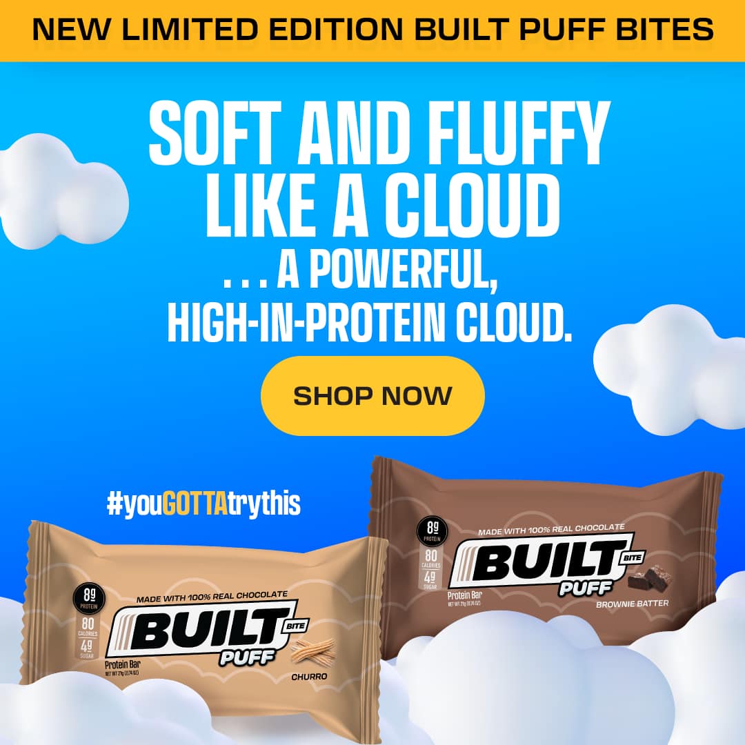 EvrydayShortcut's tweet image. 🚨 ALERT: BUILT Puff Bites NOW AVAILABLE 🚨
NEW flavors; Brownie Batter and Churro are not going to last long!
▪︎ 80 calories ▪︎ 8g protein ▪︎ 4g sugar ▪︎ 3WW Points
Use code HAPPY10 to save 10%! @Built_Bar #builtbar #imbuilt AD Shop here &amp;gt;&amp;gt;&amp;gt; builtbar.com/?baapp=HAPPY10