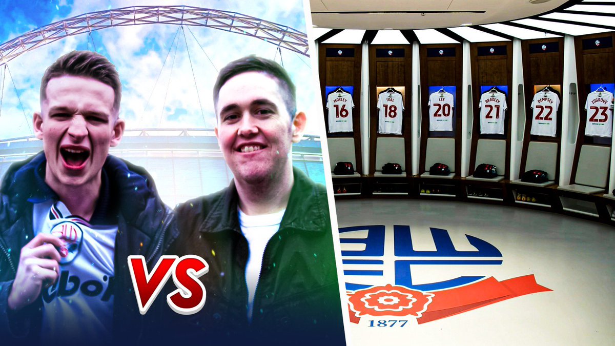 CurlySoccerAM's tweet photo. Behind the scenes at the EFL Trophy Final! Plus @Thogden and @the_pieface go Head-to-Head 🏆 #efl #PapaJohnsTrophy #wembley https://t.co/v8ULIB5HNq