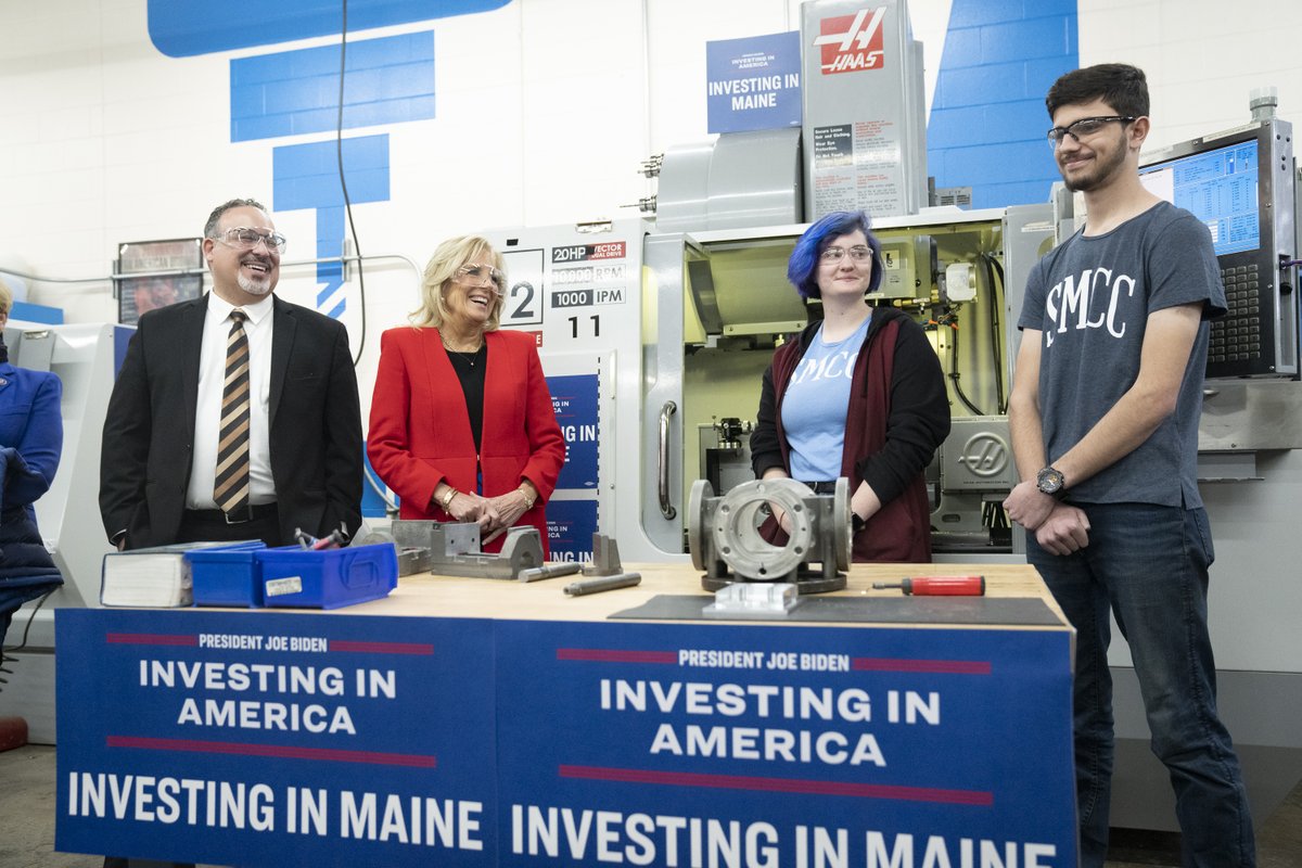 The White House on Twitter ".FLOTUS and SecCardona visited careerconnected learning programs