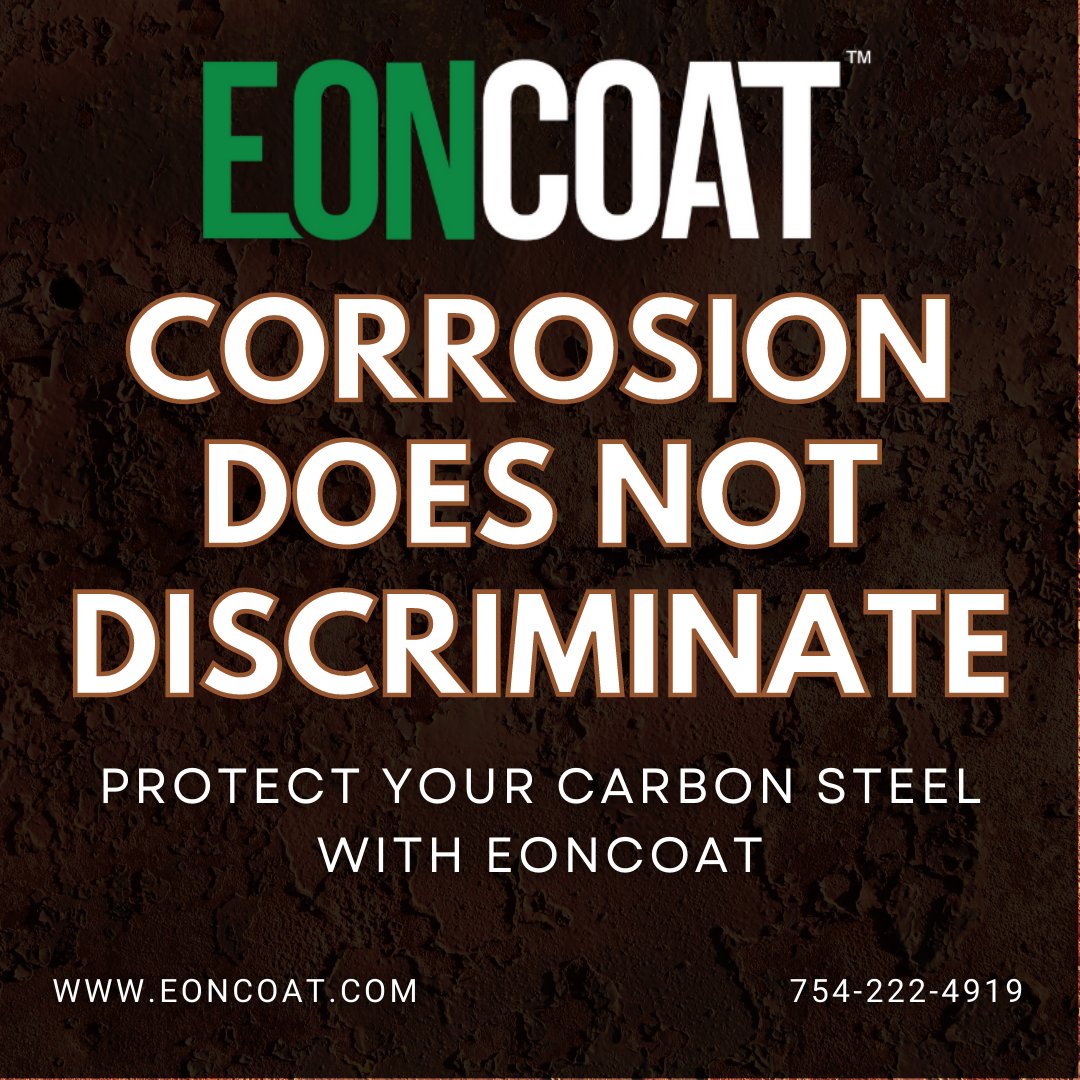 EonCoat's tweet image. Corrosion doesn't discriminate. Protect your carbon steel assets with EonCoat's proven solutions. 

#ProtectionForAll #CorrosionPrevention #EonCoat