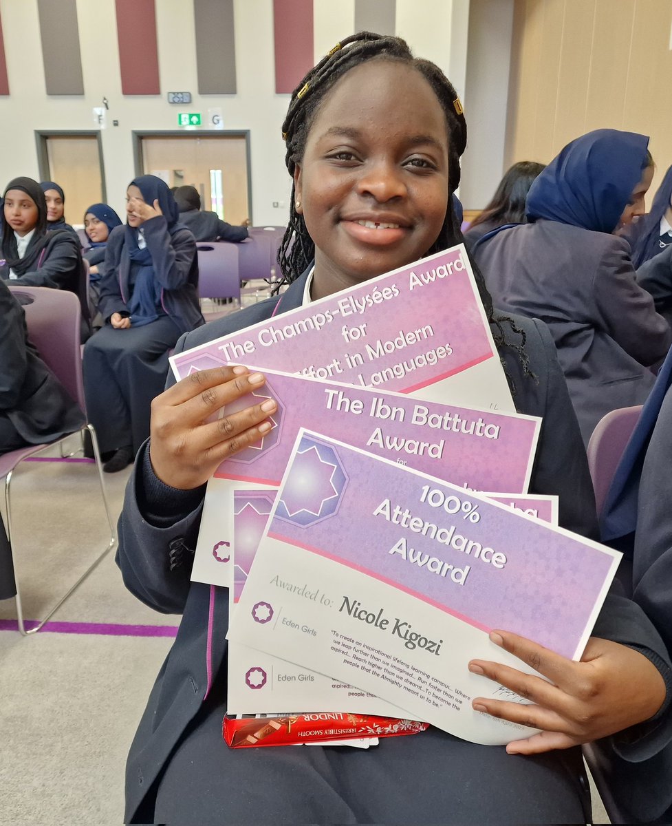 edengirlsWF's tweet photo. New student Nicole has made a positive impact at Eden. She achieved lots of awards today. #RewardsAssembly #EndOfTerm https://t.co/yACwZjQf6L