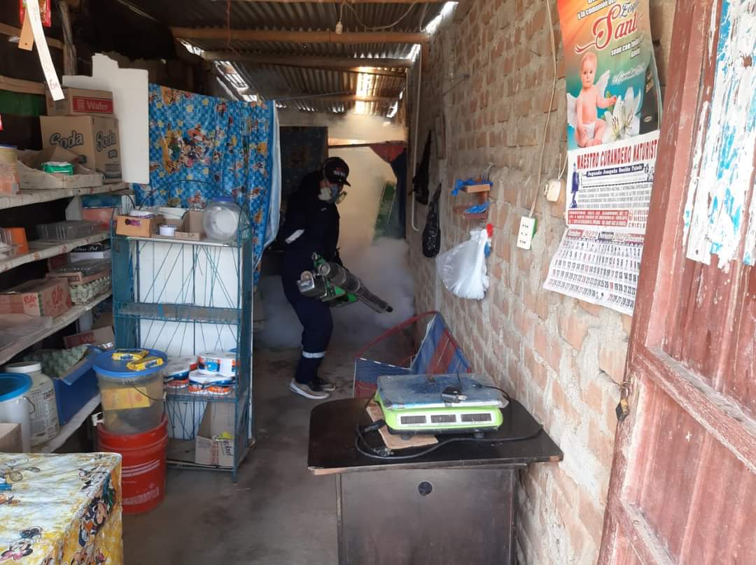 Minsa_Peru's tweet photo. El #Minsa, a través de la #DiresaTumbes, realizó la tercera jornada de fumigación a más de 500 viviendas de la localidad de Uña de Gato del distrito de Papayal. El personal de salud visitó casa por casa a las familias para realizar acciones de prevención y control del dengue. https://t.co/FI2sCbEB0h