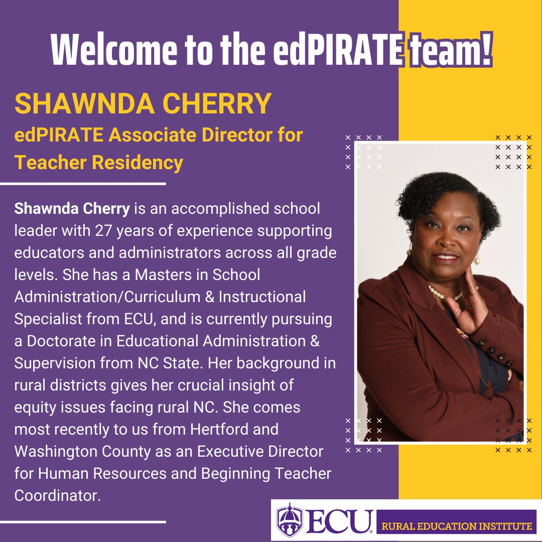 Please welcome Shawnda Cherry as she accepts the position of edPIRATE Associate Director for Teacher Residency! We are thrilled to have her join the edPIRATE Teacher Residency Team!