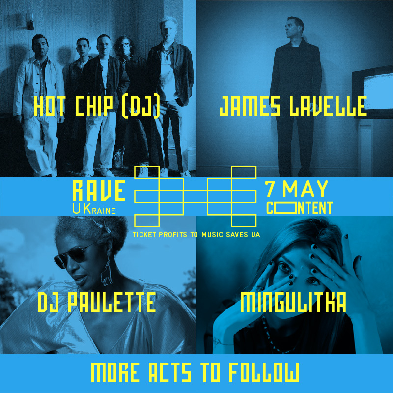 🇬🇧 Rave UKraine First Wave of Acts Announced! 🇺🇦

✅ <a href="/Hot_Chip/">Hot Chip</a>  (DJ set)
✅ Ukrainian DJ Mingulitka
✅ @DJPAULETTE 
✅ James Lavelle

More acts to be announced shortly.

Early Bird tickets are on sale now via Dice: dice.fm/event/wr3gg-ra…

#EuroFestival #Eurovision
