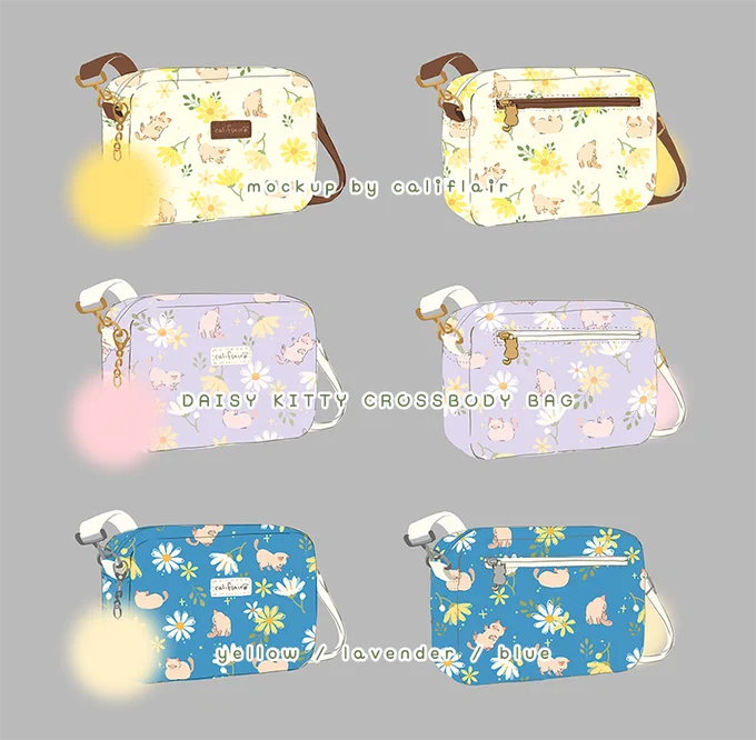 pick your daisies  yellow, lavender, or blue? 