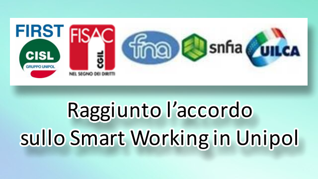 First_Cisl_E_R's tweet photo. Oggi le #OOSS del #gruppoUnipol e l’azienda si sono incontrate per discutere e delineare le linee guida per sancire finalmente l’avvio della fase introduttiva del #lavoroagile, definendo un protocollo di intesa.

Leggi il #comunicato unitario: https://t.co/P8DjMa4aWr https://t.co/imGT64cbFK