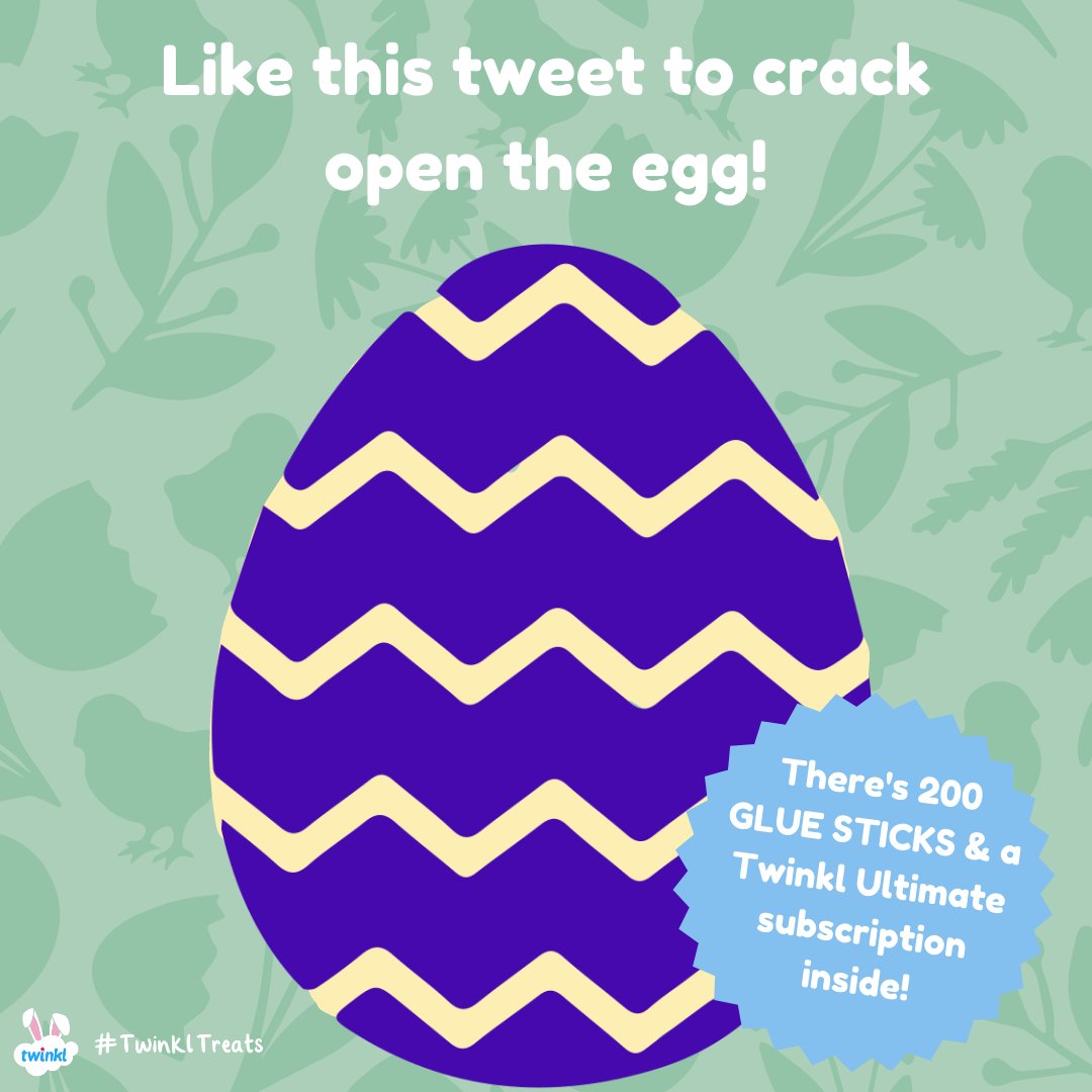 Let's put the 'Good' in Good Friday! Our boss has agreed that if this egg gets *enough* LIKES, we can post the link to our Easter giveaway 🐣

There's GLUE STICKS and Twinkl subscriptions to be won 🎁