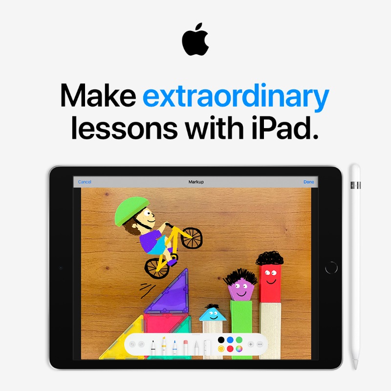 AppleEDU's tweet photo. Creativity is all about perspective. This #WorldCreativityDay encourage your students to turn an everyday object into something new using iPad with Apple Pencil.