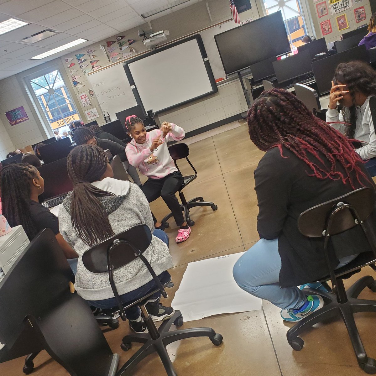 No technology you say? No problem! Having a guest speaker and using brainstorming and strategy to solve workplace conflicts to the rescue! <a href="/pghs_spartans/">Pleasant Grove High</a> <a href="/JEFCOCareerTech/">JEFCOED Career Tech</a>