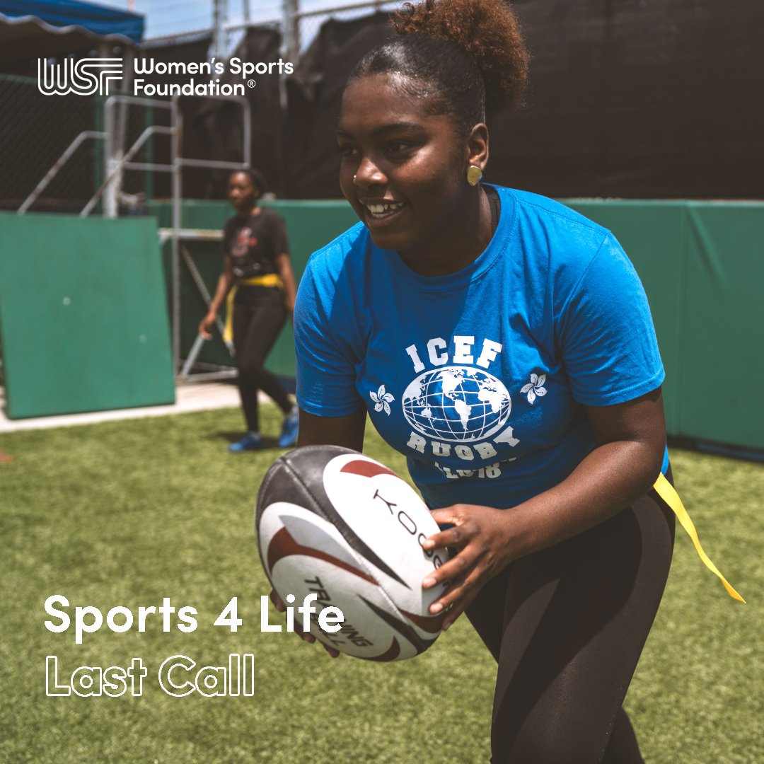 The deadline to apply for our Sports 4 Life grant is tomorrow, April 7 at midnight EST! This initiative is cofounded by @espnW and supported in partnership with @gatorade. Learn more and click submit today! #KeepPlaying #Sports4Life #FuelTomorrow womenssportsfoundation.org/wsf_programs/s…