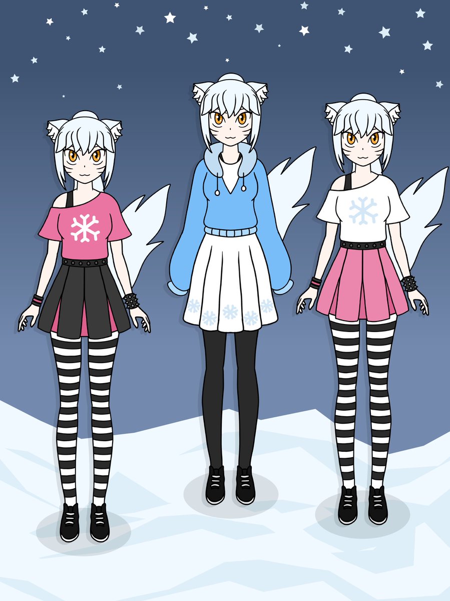 tadaa!!! full reveal!! 
a fully new outfit along with a different color scheme for both the new and old outfit >:3 i hope u guys like it!!
seeing how fast this went i suppose i’ll be using one of these in today’s stream immediately!!
#ENVtuber #Vtuber #VtuberReveal