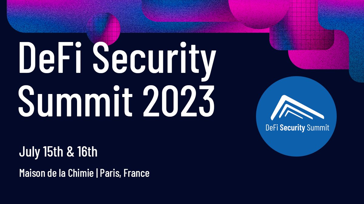 summit_defi's tweet photo. Announcing the DeFi Security Summit 2023 in Paris, France! 

We're back with two full days of programming with top leaders &amp; researchers in the DeFi security space, directly preceding @EthCC.

Learn more: https://t.co/U2KTLVvXsb

What you can expect 🧵👇 https://t.co/0ivOnCWPsT