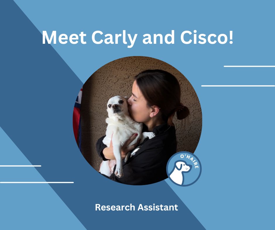 Meet Carly! She is a RA at the OHAIRE Lab and a first year Veterinary Student at The University of Arizona. We are so grateful to have her on our team! #research #humananimalinteraction #meettheteam