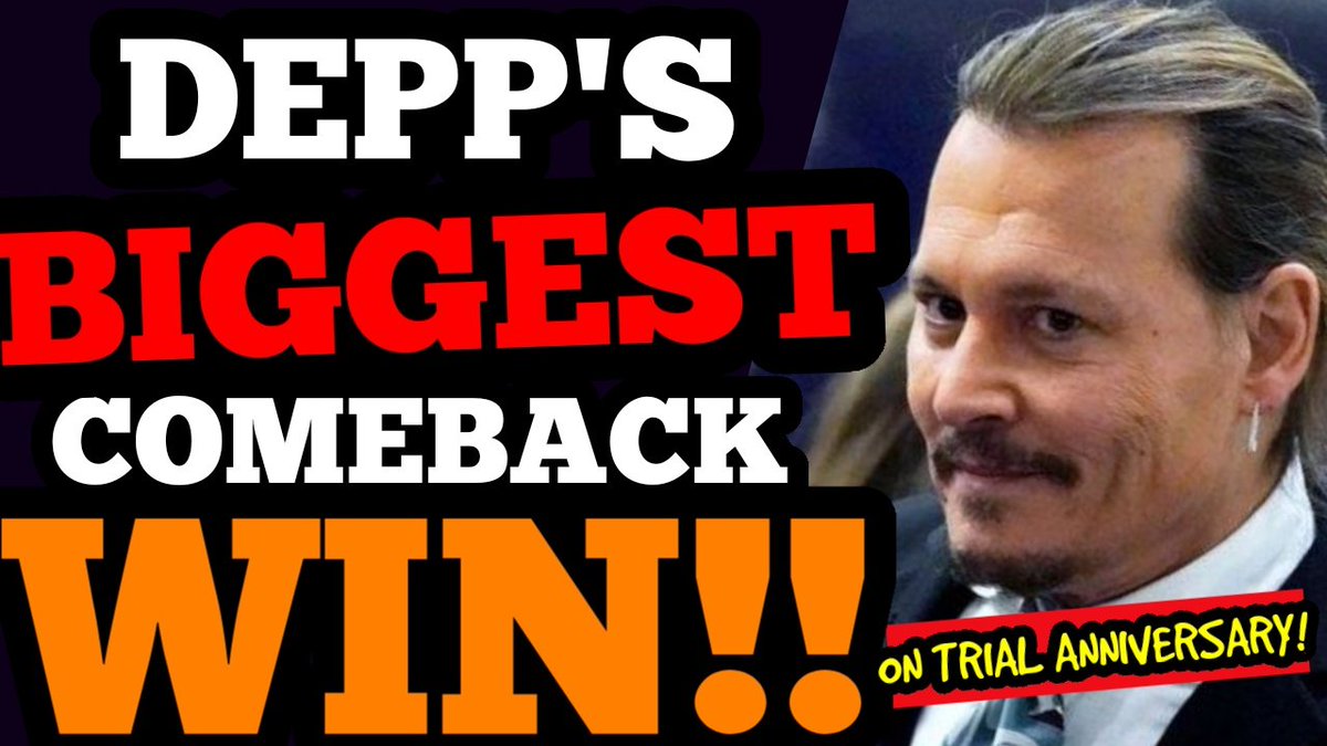 ThatUmbrella's tweet photo. Johnny Depp's BIGGEST COMEBACK WIN on Amber Heard trial ANNIVERSARY!

The meltdowns are glorious 😆  

Link: https://t.co/kcnD8Govpe https://t.co/H9fV1ZsZIA