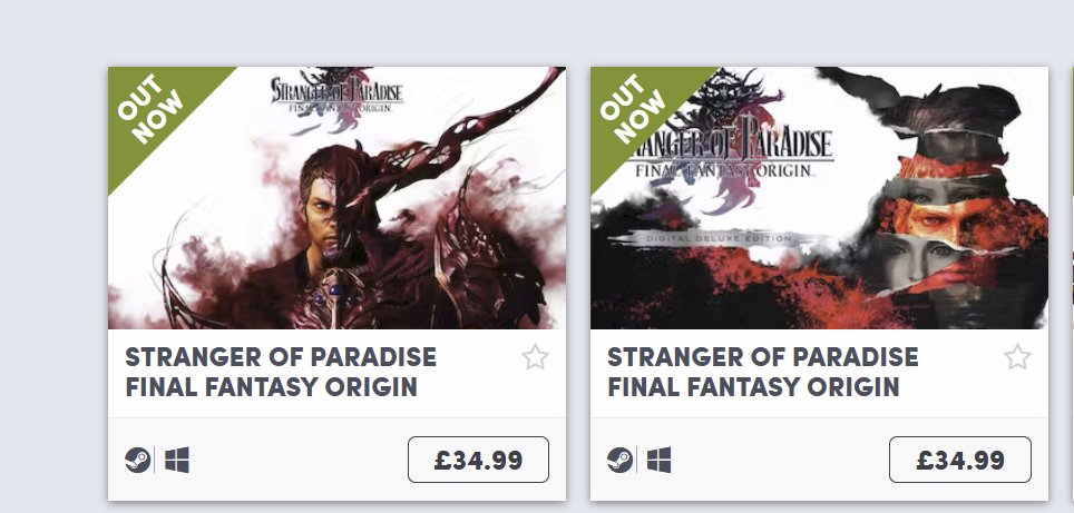 STRANGER OF PARADISE FINAL FANTASY ORIGIN - Deluxe Upgrade no Steam