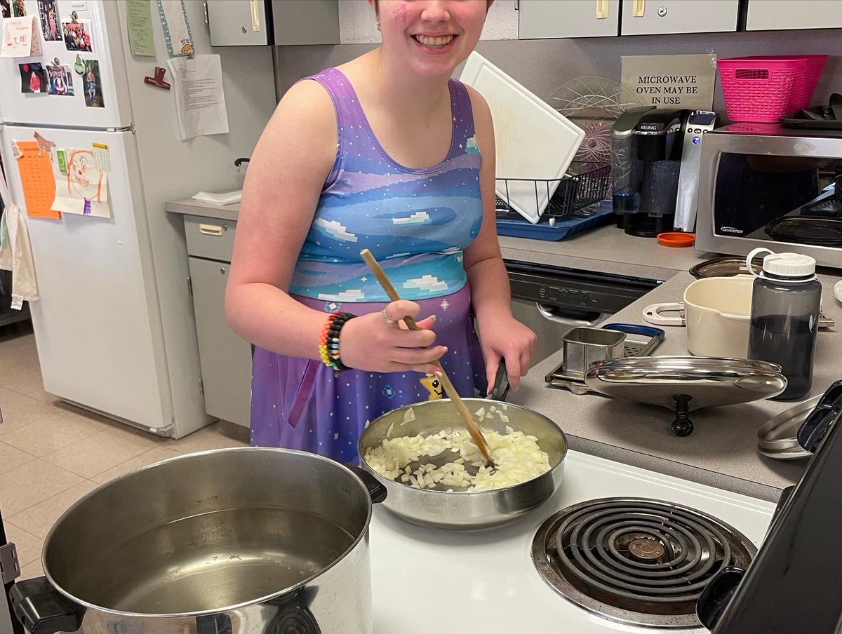 HaddonTwpGerman's tweet photo. We revived a tradition in German 3 today!  For the first time since before the pandemic, German 3 students worked together to cook a batch of a traditional Bavarian dish called Käsespätzle.  Guten Appetit! https://t.co/Jdq8Im5fxt