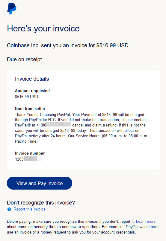 ManuRoux's tweet photo. Hey @paypal,you are responsible of such invoice scam as you are the correct sender, you need to identify the requestor as scam on such case, fortunately i'm a cybersec pro and detect it but not so easy for people with @paypal and @coinbase account https://t.co/d4FE0YC7wW