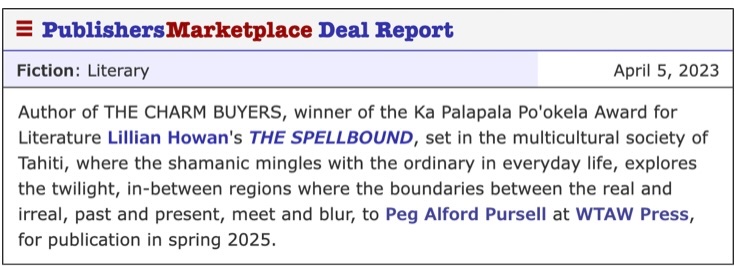 Thrilled that my novel The Spellbound will be published by WTAW (Why There Are Words) Press! Thank you @WTAWPress and the wondrous @peg_a_pursell !