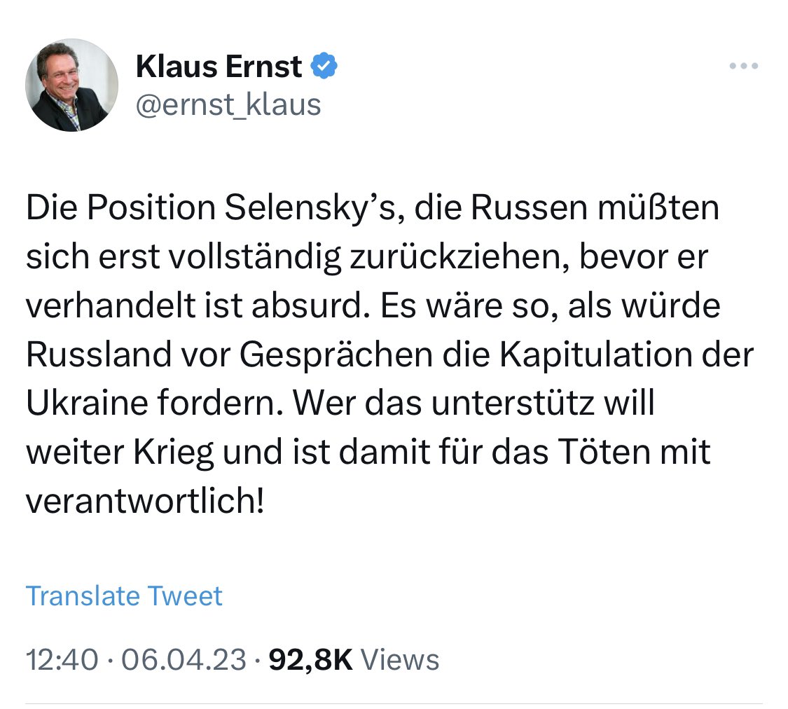 OckhamsC's tweet photo. Die tumbe Nibelungentreue einiger @dieLinke-Mandatare zu #Putin wäre nachvollziehbar, wenn dessen Regime noch im Entferntesten etwas mit sozialistischen Ideen zu tun hätte. Den aggressiven, expansionistischen Nationalismus  eines Zaren zu verteidigen - warum macht ihr das? https://t.co/NuEReCPqb1