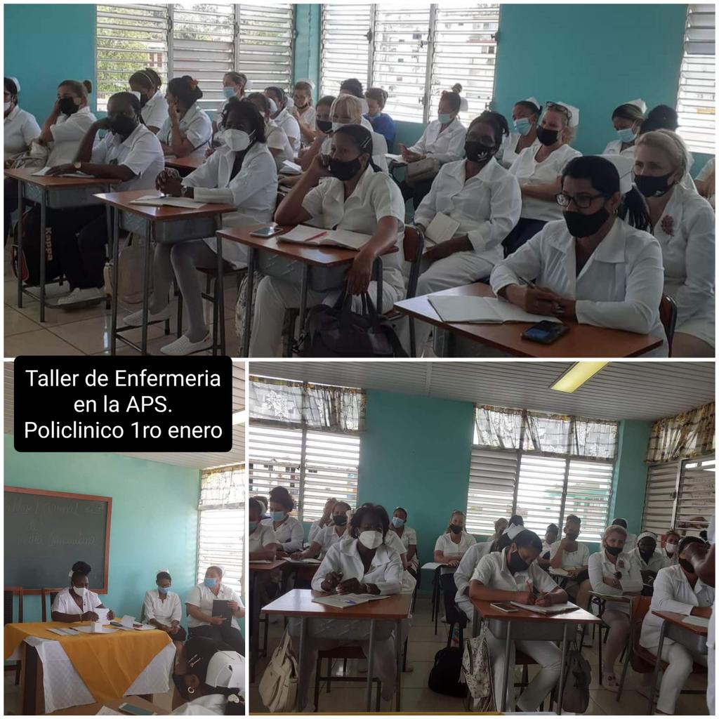 RosaVenegasPre1's tweet photo. En #CiegodeÁvila prioridad el Perfeccionamiento de la Enfermería en la APS, desarrollan los municipios de Moron y Primero de enero preparación de sus profesionales. @PitaDra @ArelysLic @MarquezMitza @OndarzaDr @dpsCiego @IzquierdoAlons1 @MINSAPCuba @GeoPAlvarez @LlanesBarreda https://t.co/QFUO78zToh