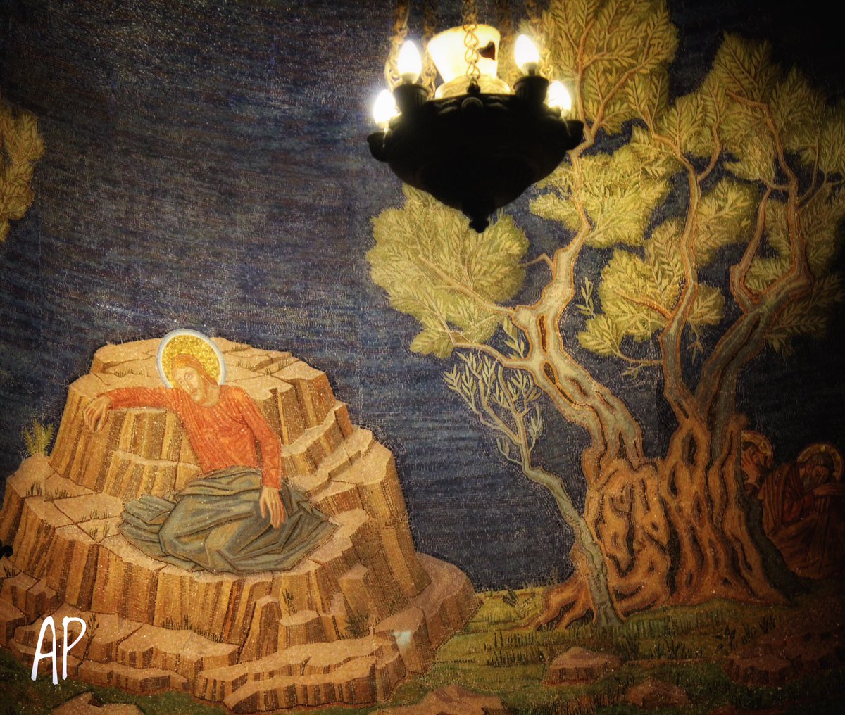 'My soul is very sorrowful even to death; remain here, and watch with Me.''    Gethsemane Garden at the Mount of Olives 🙏 #Easter #MaundayThursday