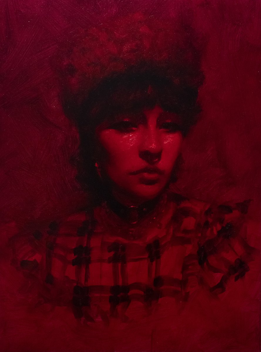 A portrait study in red