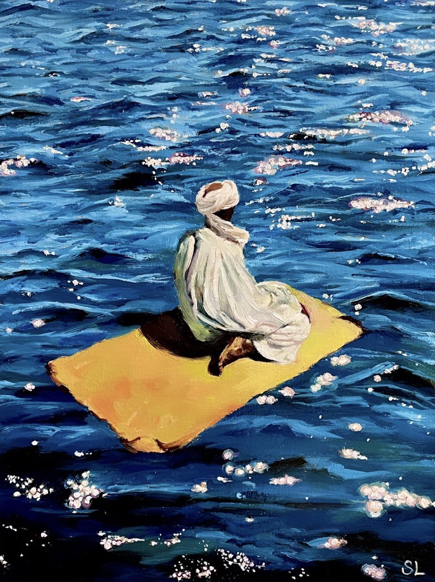 My oil painting of Ahmadou Bamba, a Sufi saint who led a nonviolent struggle against French colonial occupiers.