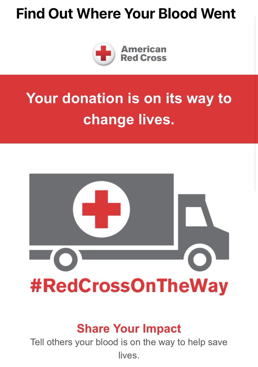 LuciaCoutermar2's tweet photo. Exciting update! My blood donation has made its way to Strong Memorial Hospital in Rochester, NY. #BloodDonation #redcross https://t.co/uRBqTpqAZm