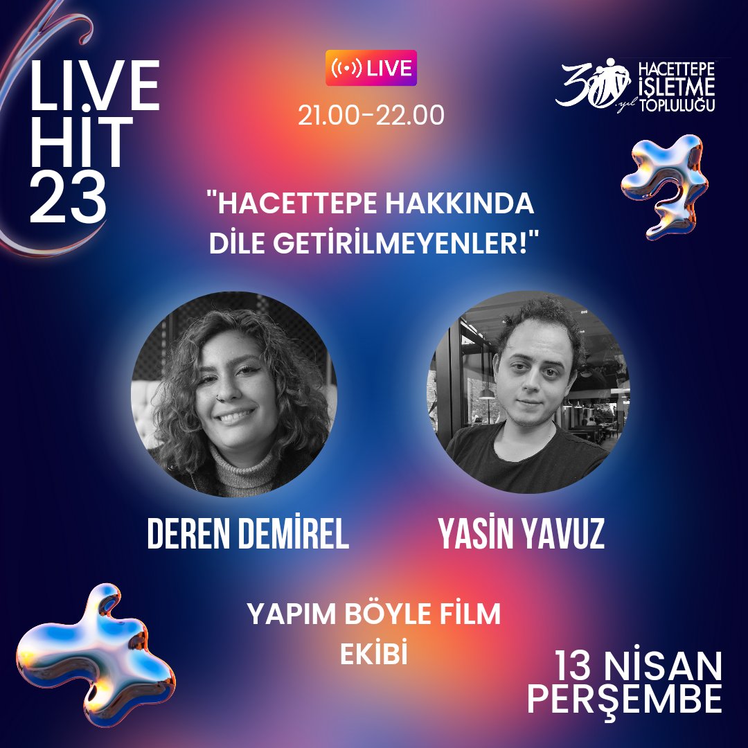 hacettepehit's tweet photo. 13 Nisan Perşembe saat 21.00'da LiveHit'te buluşuyoruz!🤩
"Hacettepe Hakkında Dile Getirilmeyenler!" konsepti ile Yapım Böyle Film ekibi, LiveHit canlı yayınımıza konuk oluyor!
Hacettepe hakında konuşacağımız bu etkinliğimize hepinizi bekliyoruz!❤️💙 https://t.co/u58F9mbXjK