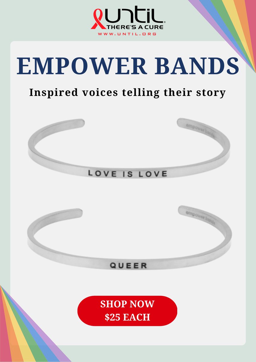 hivlifeorg's tweet photo. Love is love is love is love ❤🌈 Shop Empower Bands now at our store! https://t.co/xHRKRoFR2e https://t.co/kPweuyDhS0