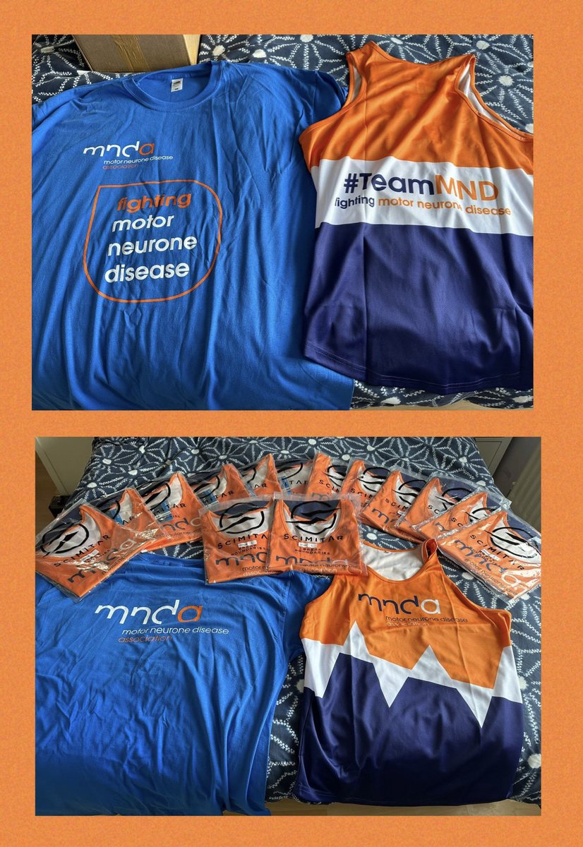 🧡💙 The running vests &amp; support T-shirts from <a href="/mndassoc/">MND Association</a> have arrived for The David James Neadle Endurance Memorial Event 🧡💙 &amp; the team have been busy training 🏃🏻‍♂️ To support the team please sponsor via this link justgiving.com/page/jamie-nea…   <a href="/NaturalBurialCo/">NaturalBurialCompany</a> <a href="/mndcampaigns/">MND Campaigns</a>