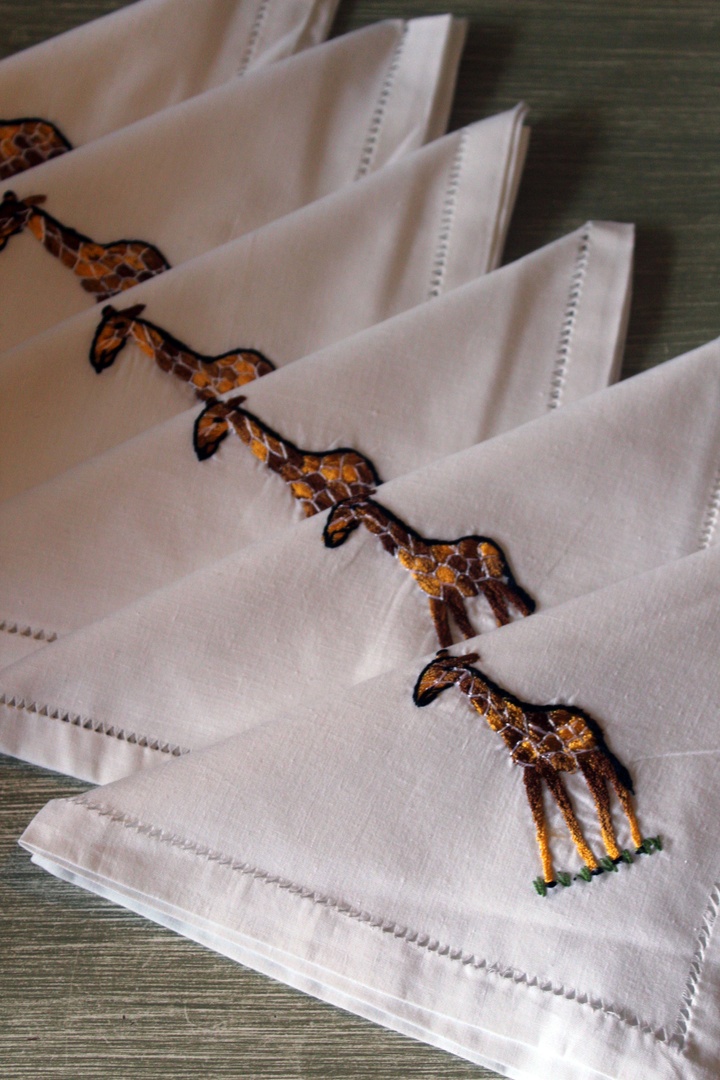 Add a touch of safari chic to your next dinner party with our twiga napkins 🦒 🍽️ 

Each napkin is hand embroidered by a talented Kenyan artisan craftswoman, ensuring each is as unique as the giraffe it depicts. 

Click the link below to buy yours today!
giraffemanorshop.com/products/embro…