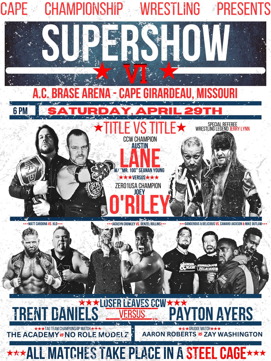 CCWrestling573's tweet photo. Don’t miss this huge event April 29!!
Get your tickets today!!

https://t.co/Xn4hHrBR75 https://t.co/ZRhsZreqox