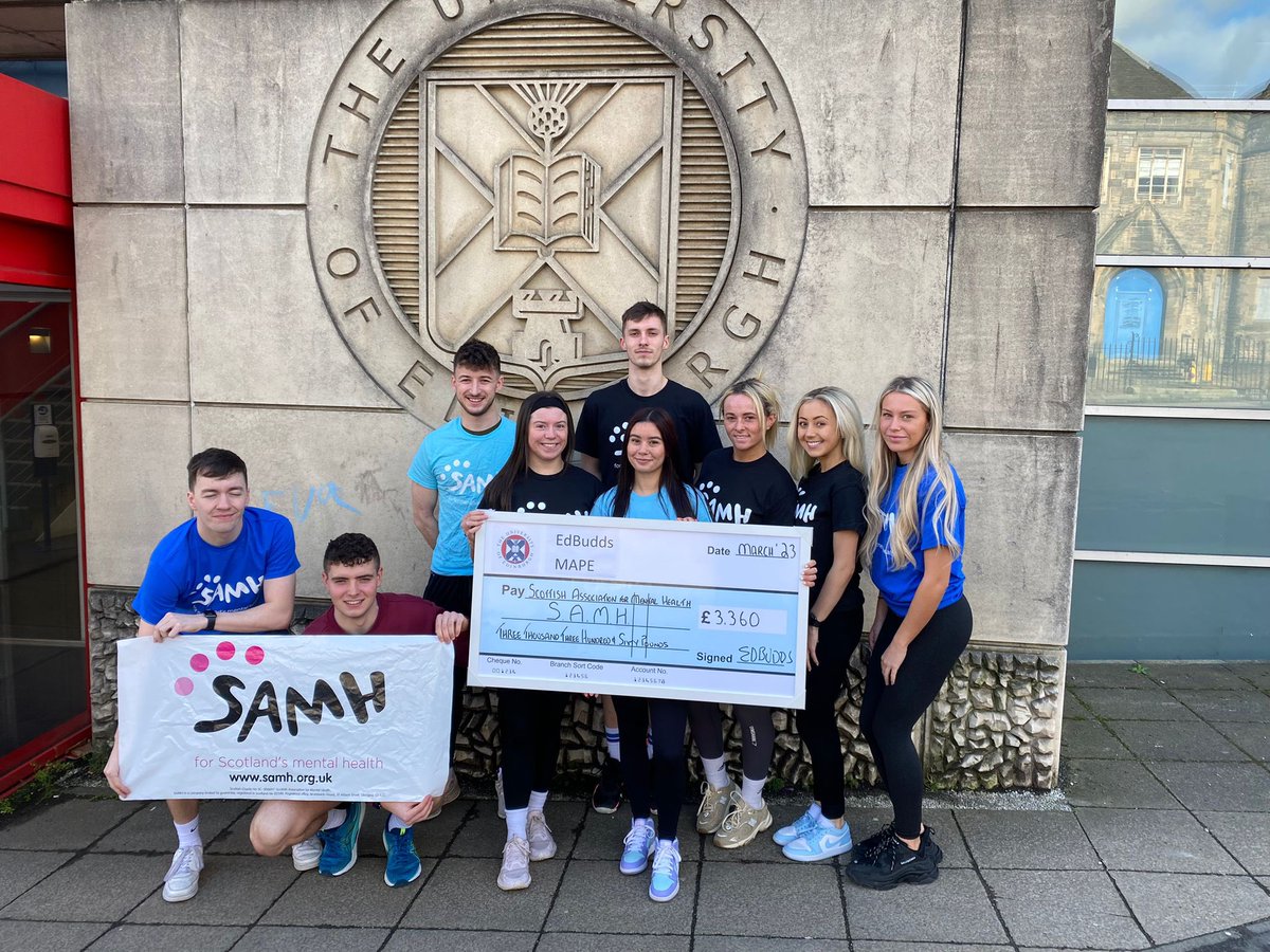 PE_Mrclark's tweet photo. Proud to announce that we raised £3,360 for @SAMHtweets at last weeks PE charity ball. Thank you to all of those who helped or donated in some way👏

@UoE_PE @MorayHouse @MAPE_edbudds https://t.co/tOWBpRk7Hm