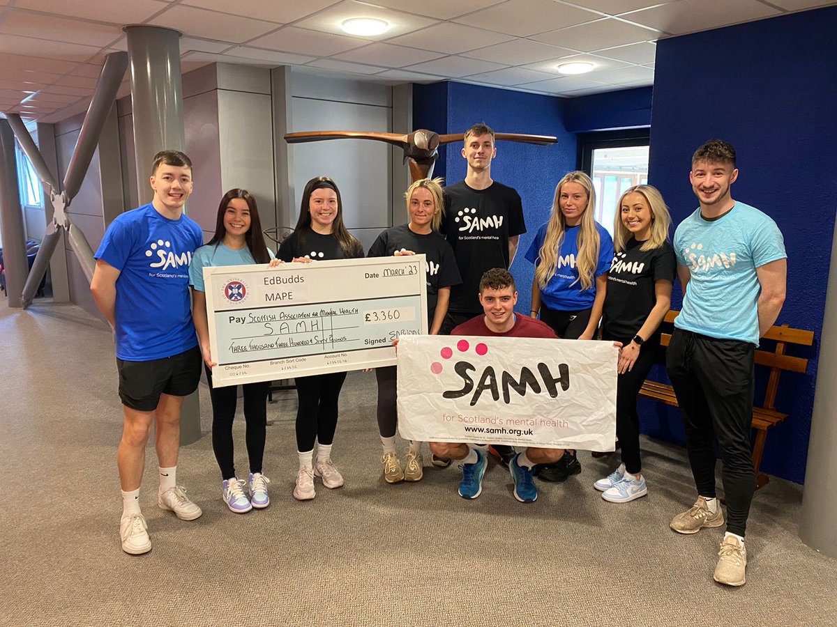 PE_Mrclark's tweet photo. Proud to announce that we raised £3,360 for @SAMHtweets at last weeks PE charity ball. Thank you to all of those who helped or donated in some way👏

@UoE_PE @MorayHouse @MAPE_edbudds https://t.co/tOWBpRk7Hm
