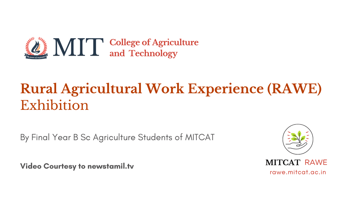 MITCAT_musiri's tweet photo. The RAWE Exhibition (Rural Agricultural Work Experience) of IV year BSc. (Agriculture) students conducted on 28th March 2023,  at MITCAT Campus, Musiri.

https://t.co/N2nrX9WOaV https://t.co/jgtIjyHDI2