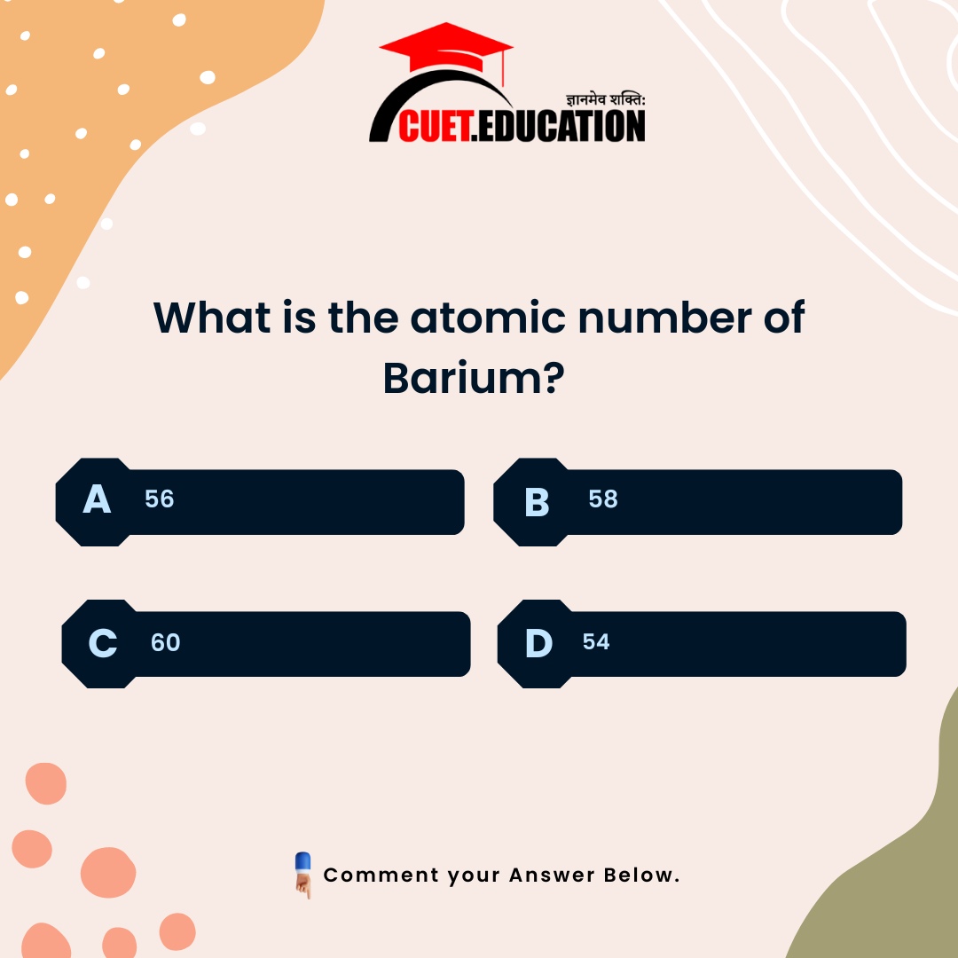 What will be the correct answer? Choose an appropriate answer and comment down below.

#cuetug #cueteducation #cuetexam #GeneralScience #Chemistry #Science #gkquestion #gktest #cuetgkquiz #gk #gkquiz   #cuetadmissions #cuetug2023 #cuetexam2023 #CUET2023 #cuetsyllabus #syllabus