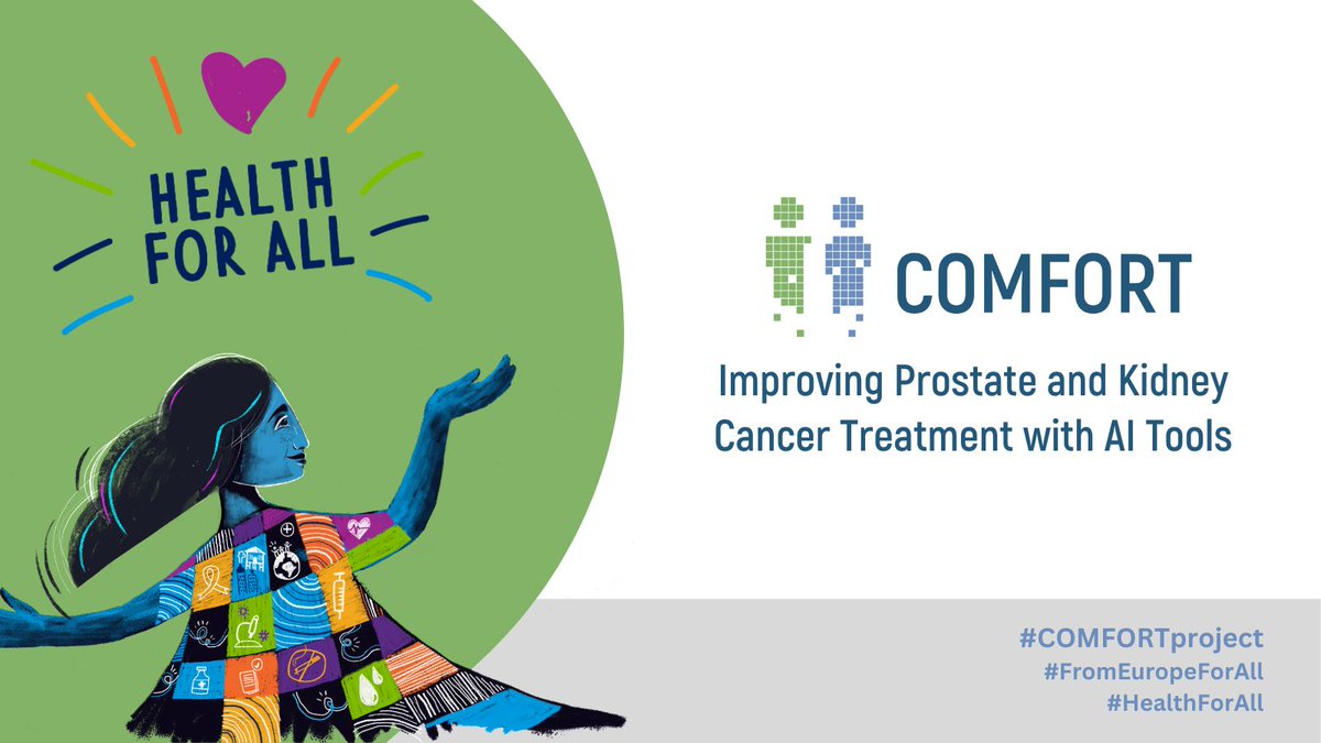 We launched the #COMFORTproject just in time for tomorrow's #WorldHealthDay!

United for a better future for those affected by urologic #cancer. 💪Join us in making a difference on World #Health Day! 🌍

Learn more about us: comfort-ai.eu
#HealthForAll #FromEuropeForAll