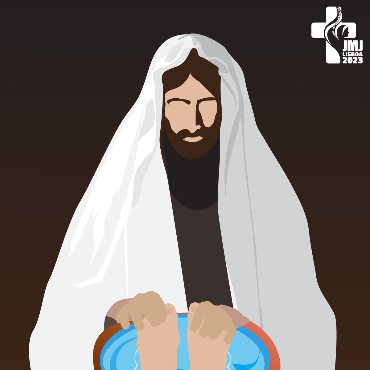 jmj_pt's tweet photo. Na Última Ceia, na iminência da Paixão, o lava-pés dá-nos um sentido profundo da Morte de Jesus. Foi assim, neste gesto concreto, que Ele amou até ao fim, e nos ensinou a fazermos o mesmo, uns aos outros.

#triduopascal #quintafeirasanta #lisboa2023 https://t.co/27ToB9tbr8