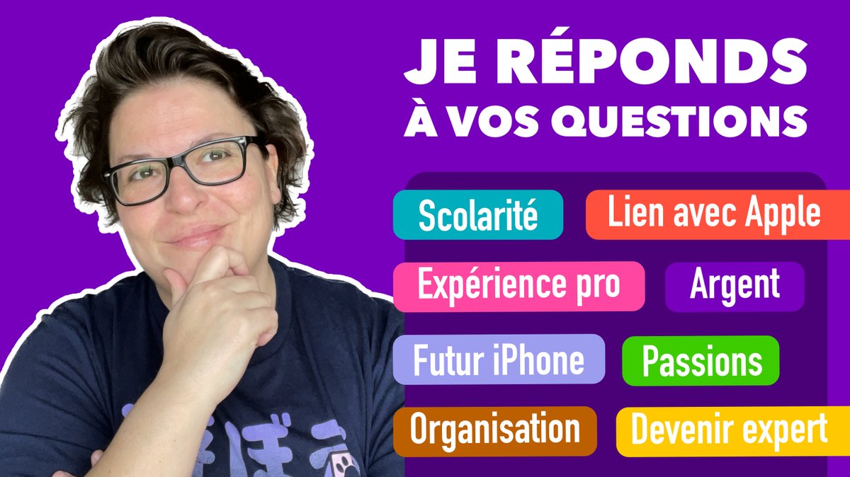 AudreyCouleau's tweet image. ⭐️ Nouvelle vidéo • #FAQ • Mon parcours, mes études, mes passions, je réponds à vos questions !
 
🔗 youtu.be/8N-vjUbf_gw

Merci à toutes et à tous pour votre participation, c'est parti pour une heure ensemble ♥️

#AppleAvecAudrey #ExpériencePro #Apple #Scolarité #iPhone15