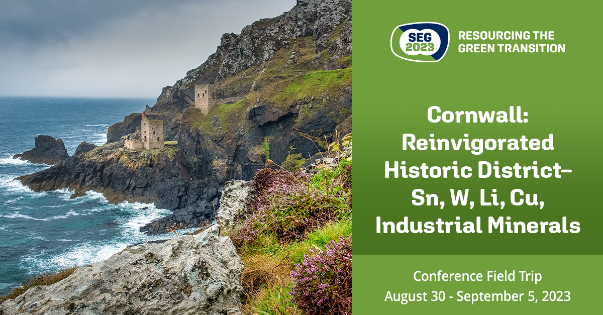 Interested in touring the stunningly beautiful coast of Cornwall and taking in the even more spectacular geology? Find out more about the #SEG2023 field trip led by experts Jens Andersen and Sam Hughes through Cornwall's historic mining district. lnkd.in/gM7mU7MP #SEG2023