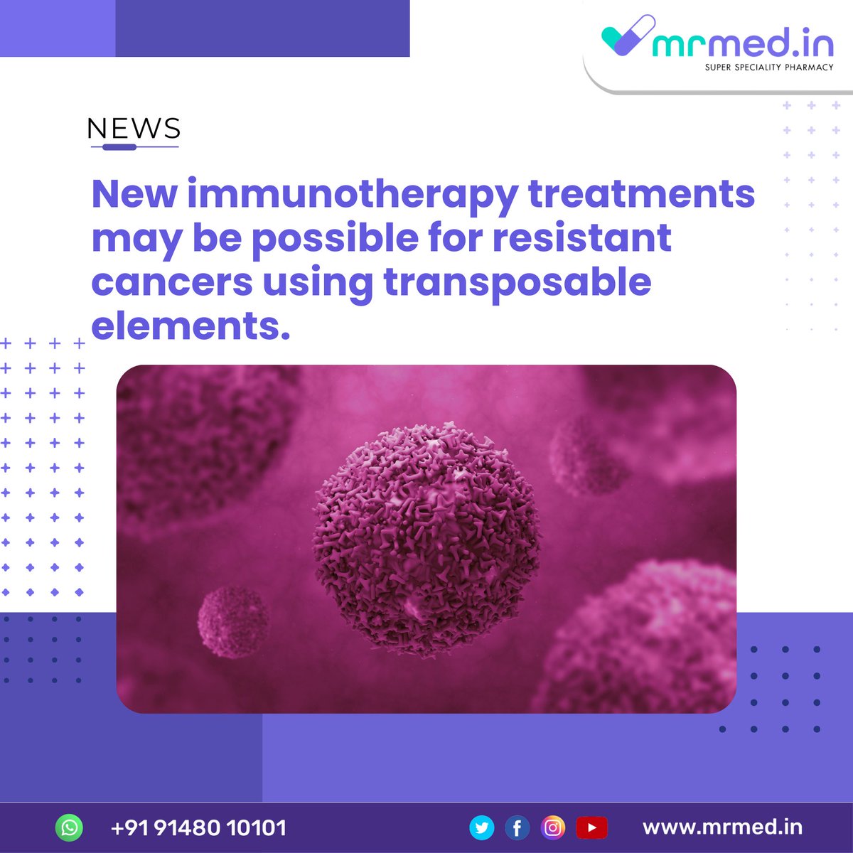 mrmedhq's tweet photo. @WUSTLmed Researchers suggest using transposable elements for novel immunotherapies against resistant cancers.
#cancernews #cancerresearch #immunotherapy #cancer #MrMed #Patientassistanceprograms https://t.co/LqMV638tKs