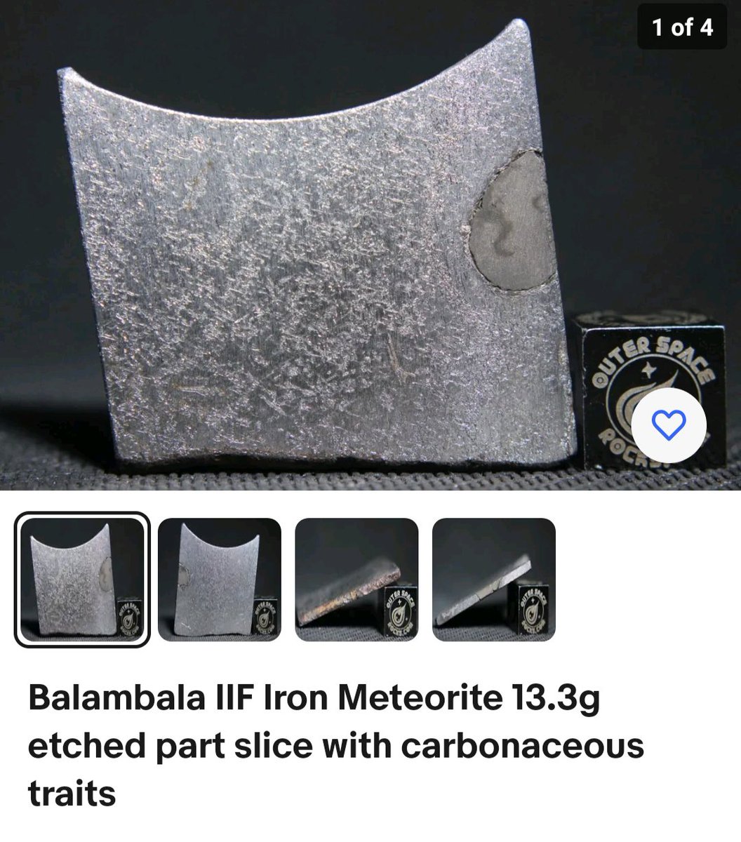OuterSpaceRocks's tweet photo. Isotopic signatures plot this type of #Iron #meteorite as the solid iron core of the #Carbonaceous #meteorite parent body. That's where #CV3 #meteorites come from and they are among the oldest known material in our #solarsystem. #Balambala #Meteorite classified as #IIF https://t.co/bGqwl8gtLJ