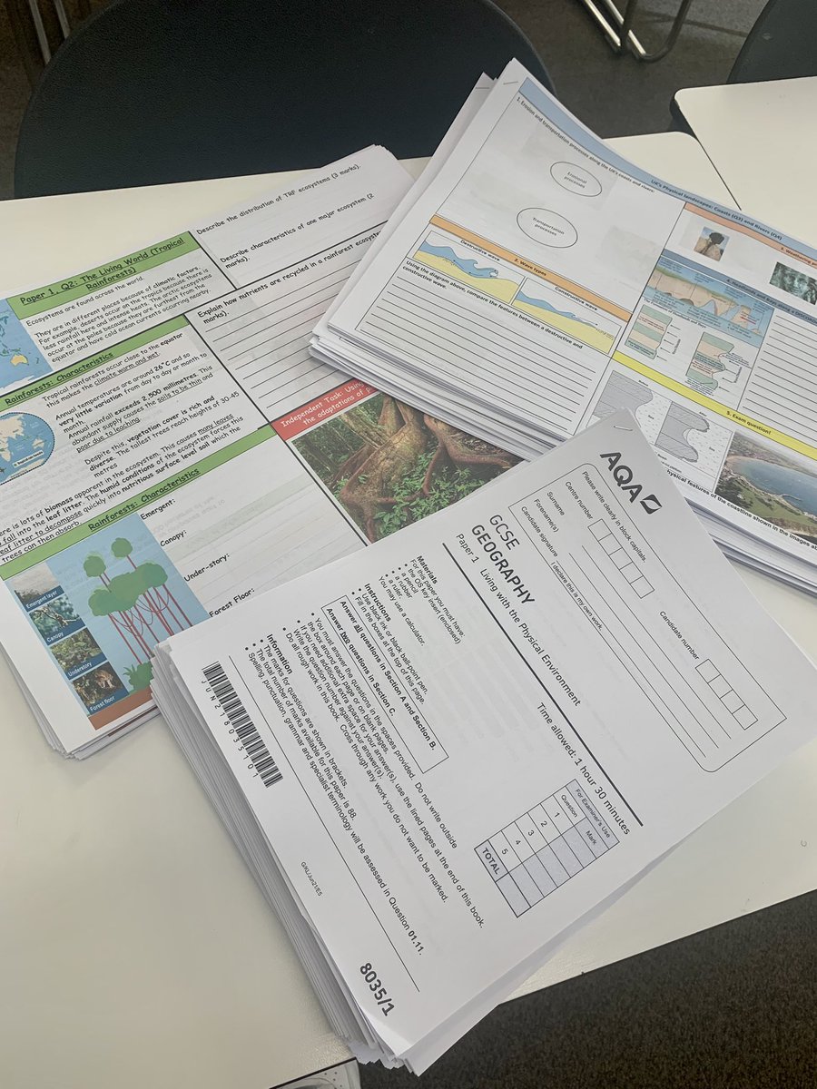 All ready and set for next week’s Y11 Easter geography revision classes focussing on Paper 1… See you on Tuesday, 10am! ☺️ <a href="/TGSAPrincipal/">TGSA Principal</a> @MissTtgsa1 <a href="/MrABannon/">Aiden Bannon</a>