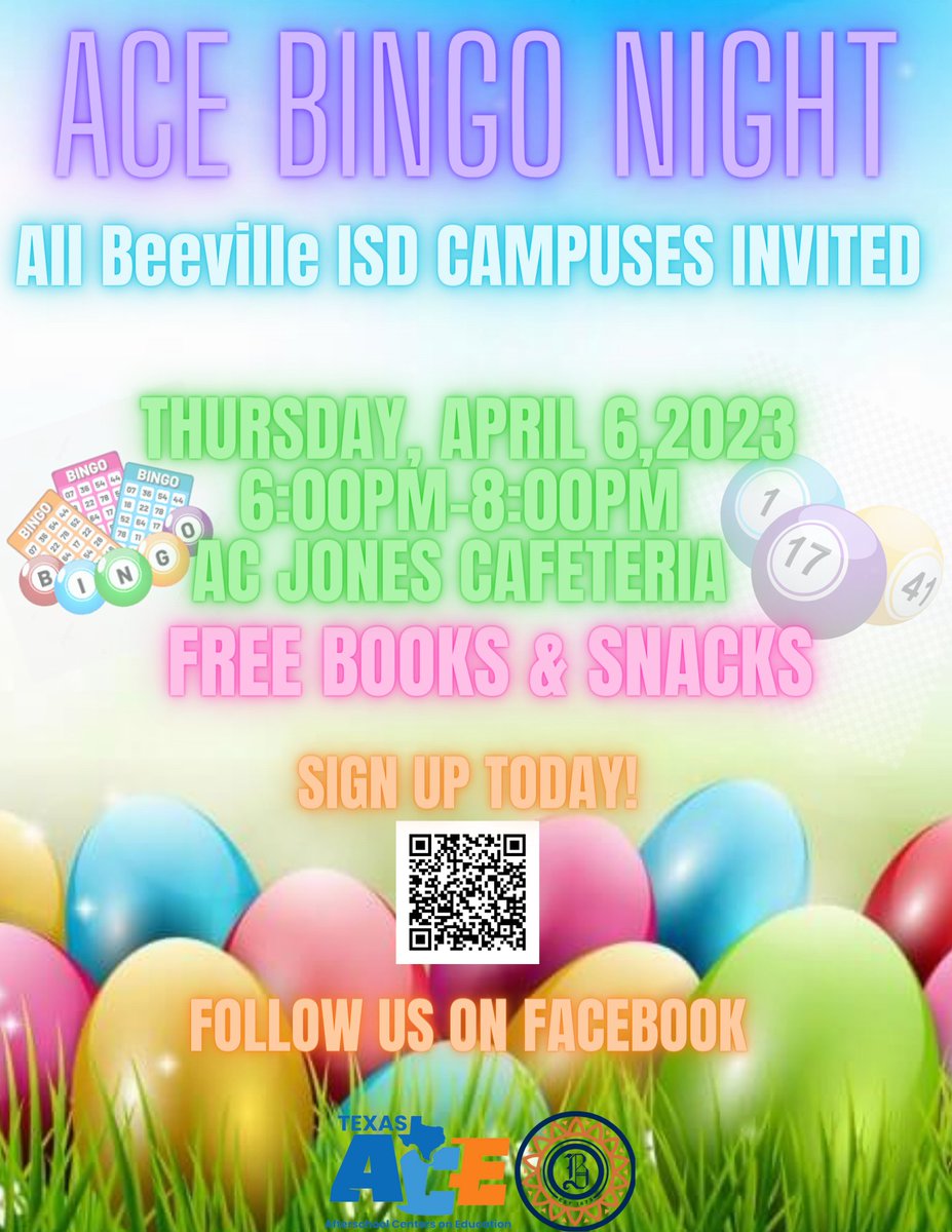 BISDACJ's tweet photo. Come join the AC Jones ACE Program for Bingo Night! https://t.co/es38w6GLcp