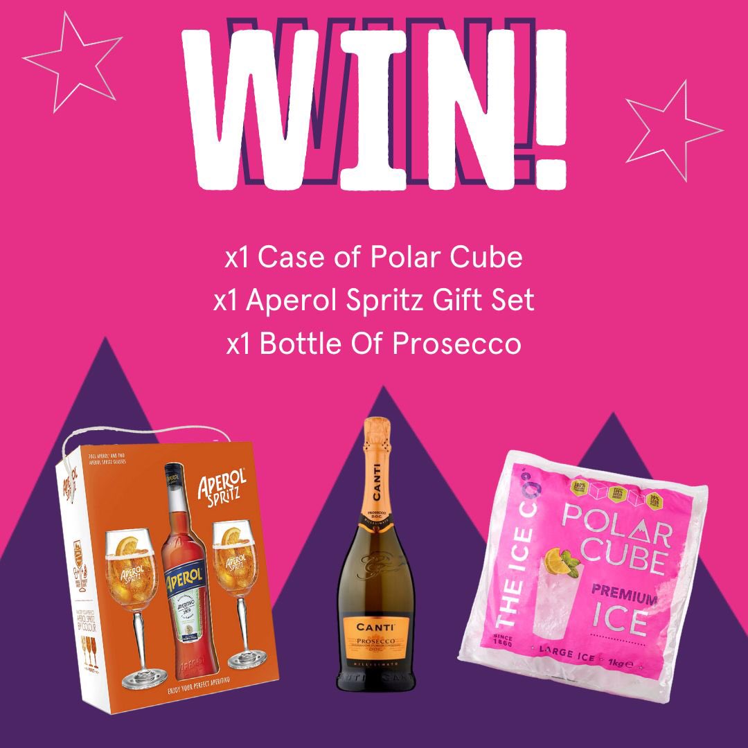 #WIN an Aperol Spritz Kit from The Ice Co including:
 
x 1 Case of Polar Cube
x 1 Aperol Spritz Kit
x 1 Bottle of Prosecco
 
To enter simply:
👍LIKE
🧊FOLLOW
🍹RETWEET
 
Get additional entries on IG &amp; FB #Competition closes 13.04.2023. T&amp;C’s apply. UK 18+ only.