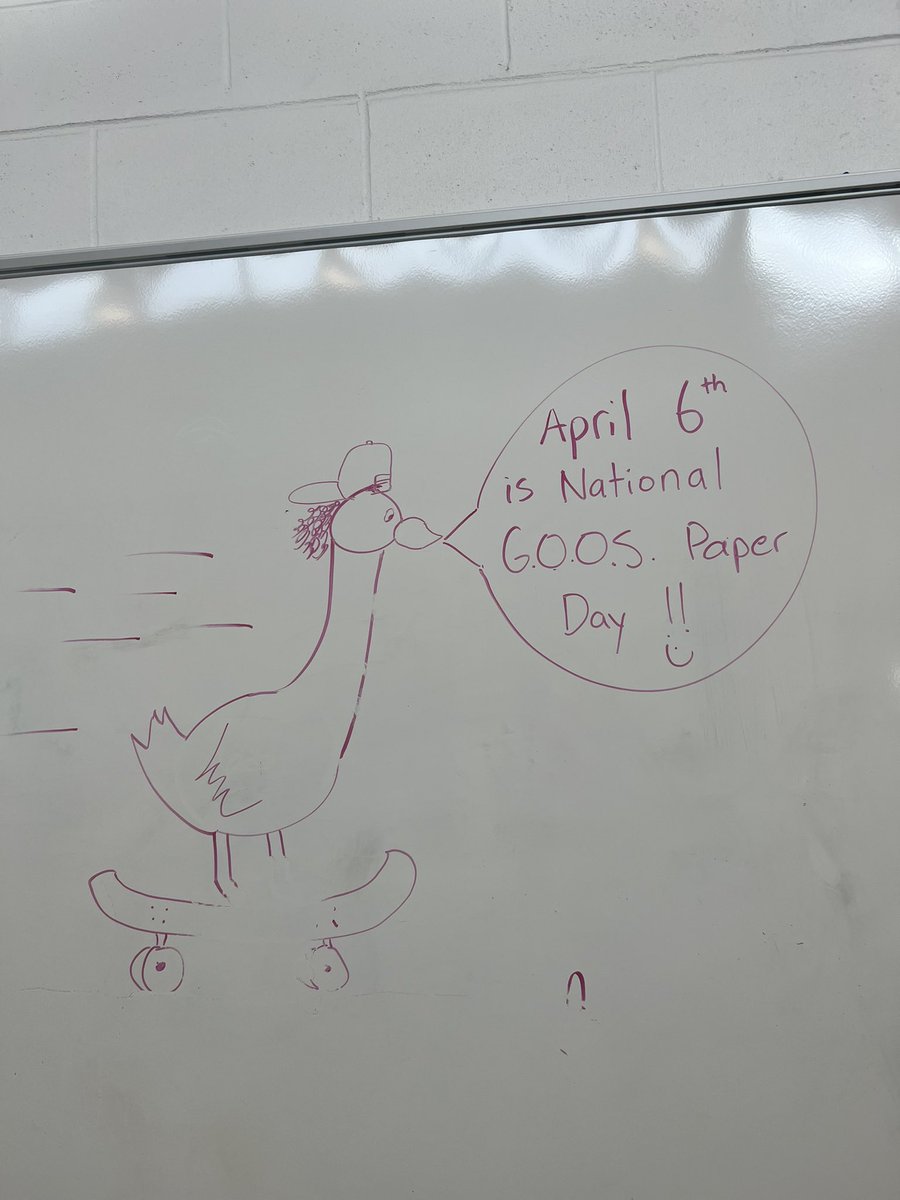 Happy National GOOS Paper Day📝♻️ DDW challenges you to only use GOOS paper today. <a href="/ddwhdsb/">Dr. David R. Williams Public School</a>