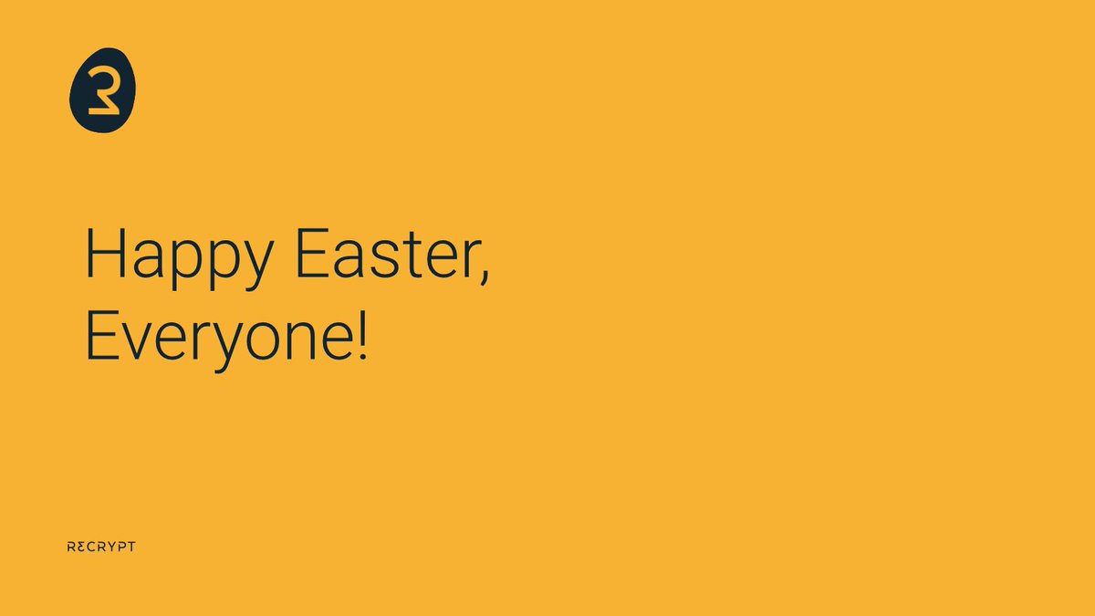 recrypt_data's tweet photo. We wish a happy and joyful Easter to all those who celebrate. May your holidays be as abundant as the largest bull run in the crypto market. 🎉
#happyeaster #recrypt https://t.co/MgnHOZvyID
