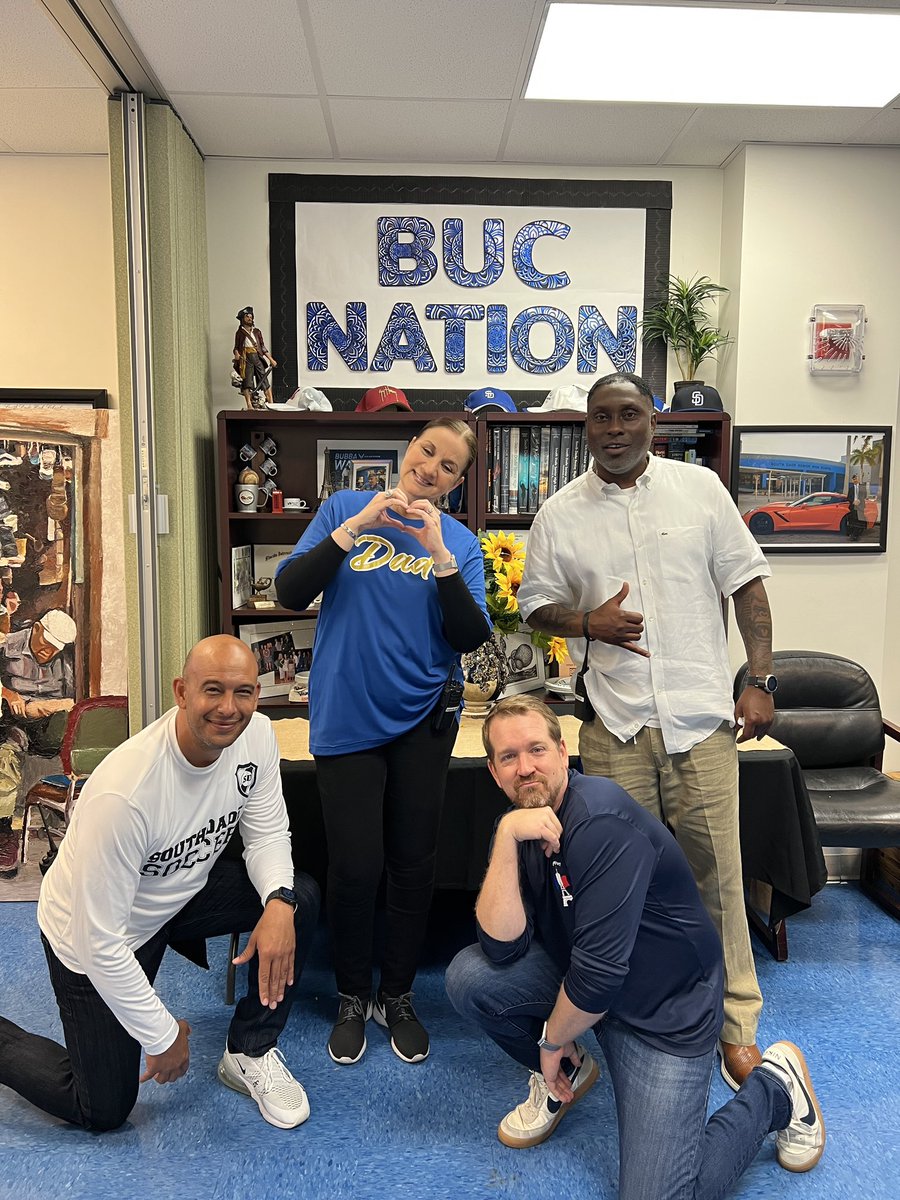SouthDadeHS's tweet photo. This whole week we’ve been celebrating our #BUCTACULAR Assistant Principals and their dedication, support and love for our school. We appreciate everything you do for South Dade! #BUCNATION 💙🏴☠️ #assistantprincipalsweek2023 @MDCPS @miamimagnets @SuptDotres @MDCPSSouth https://t.co/zzTpsxGnwl